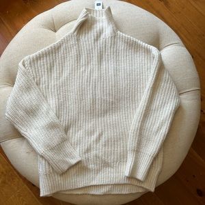 Gap oversized knitted white turtleneck sweater